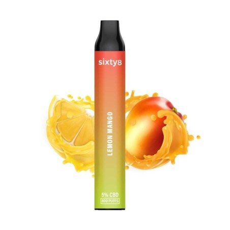 Puff CBD Lemon Mango 5% | Lămâie Mangă | Sixty8