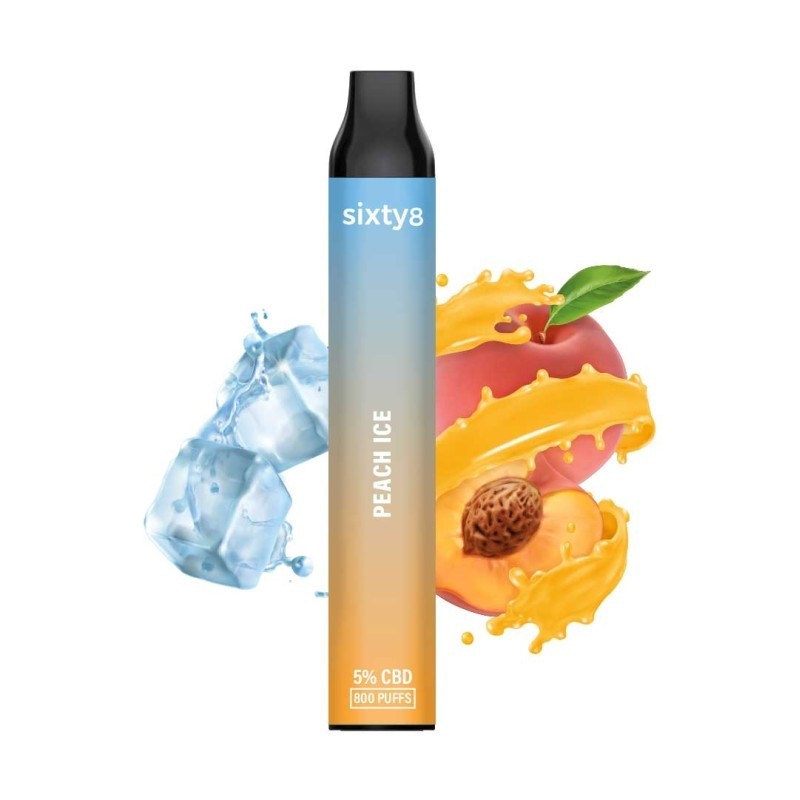 Puff CBD Peach Ice 5% - Piersică Înghețată | Sixty8