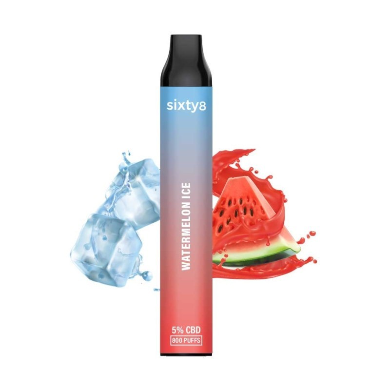 Puff CBD Watermelon Ice 5% – Pepene Înghețat | Sixty8